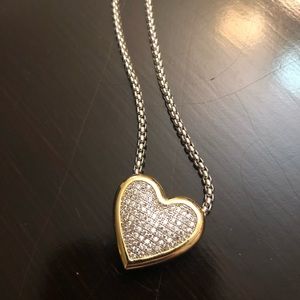 Michael Kors Two Tone Pendant Heart Necklace